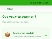 Scannez un produit avec Fresh Scan